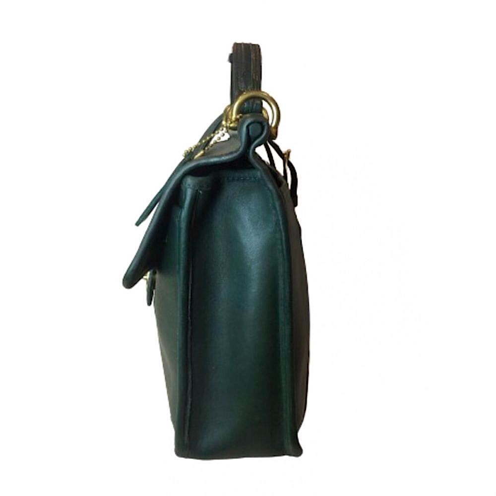 COACH WILLIS Bottle Green Top Handle Crossbody Shoulder Bag USA 9927 COA - Picture 6 of 17
